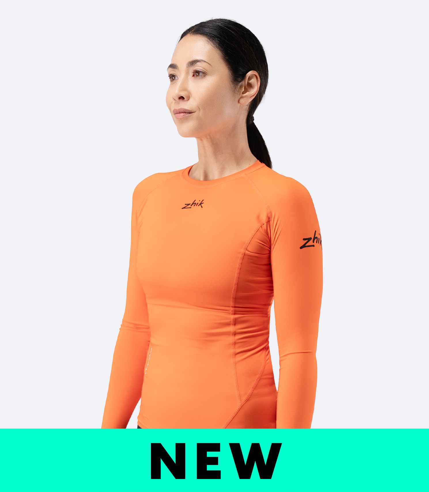 Women's Eco Spandex LT Long Sleeve Baselayer Top - Flame Red, image 2