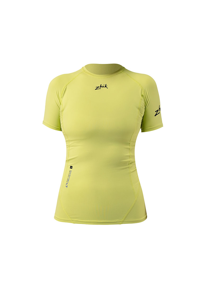 Women's Eco Spandex LT Short Sleeve Baselayer Top - Lime